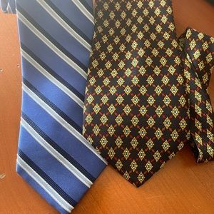 Silk Plaid Ties pair